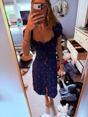Farm Rio strawberry midi dress